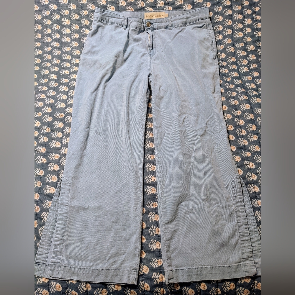 Soft Surroundings High Waist Split Hem Flare Super Soft Jeans XL Petite